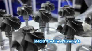 Materiał łopatek koła turbiny: K418